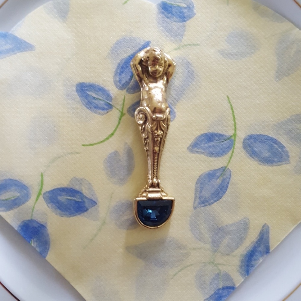 Gold angel pin